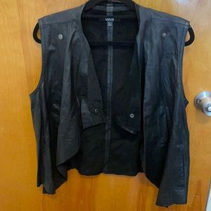 ASOS Real Leather Moto Vest